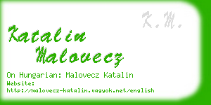 katalin malovecz business card